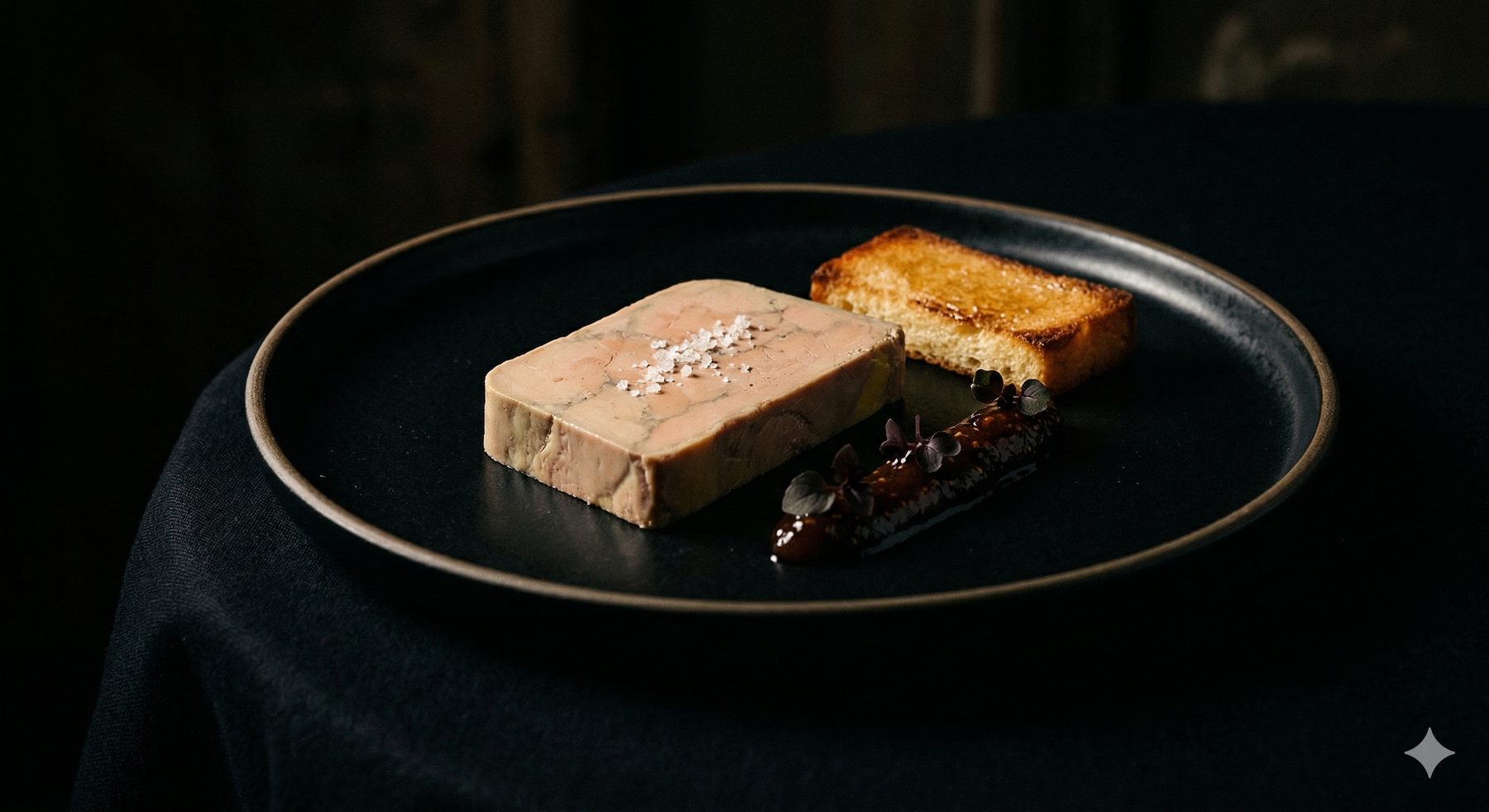 Foie gras terrine with brioche and fig